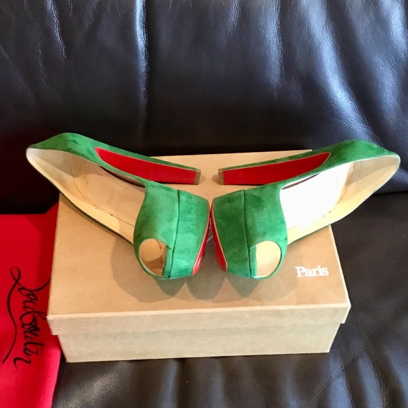 💯AUTHENTIC CHRISTIAN LOUBOUTIN Suede 140 Pumps - Picture 4 of 7